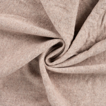 Merino wool fleece - ecru melange