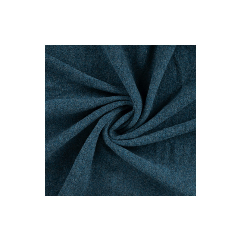 Merino wool fleece - petrol melange