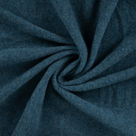 Merino wool fleece - petrol melange