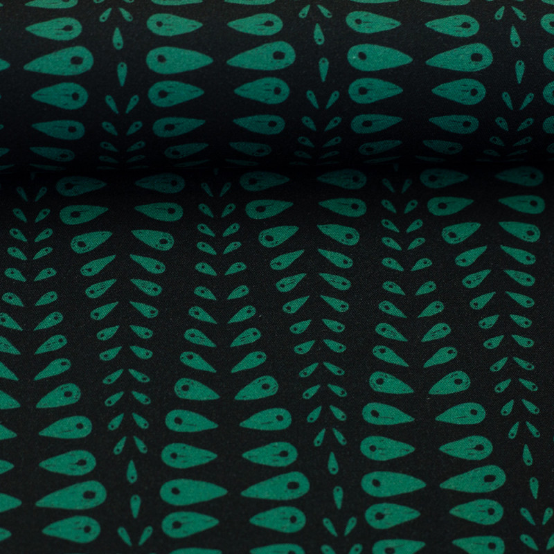 viscose - Trigo, green / black by Bienvenido Colorido