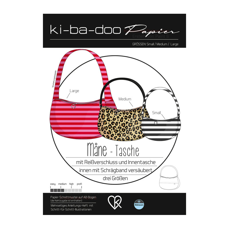 Ki-Ba-Doo Sac à Main - Mondtasche In 3 Grössen (SML)
