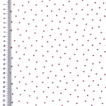 jersey - Mini Coeurs vieux rose sur blanc