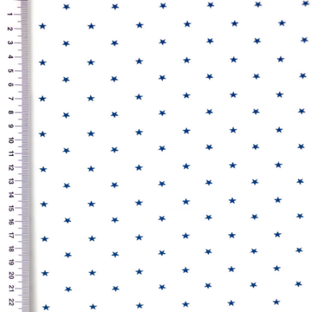 jersey - denim Mini Stars sur blanc