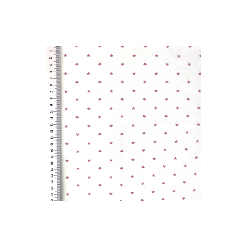 Jersey - Mini Stars old pink on white