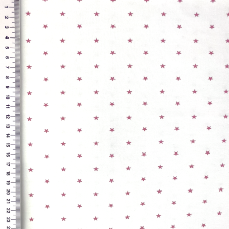 Jersey - Mini Stars old pink on white