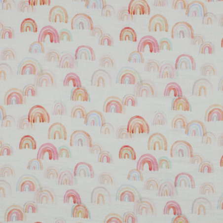 double gauze - Digital Rainbows cream