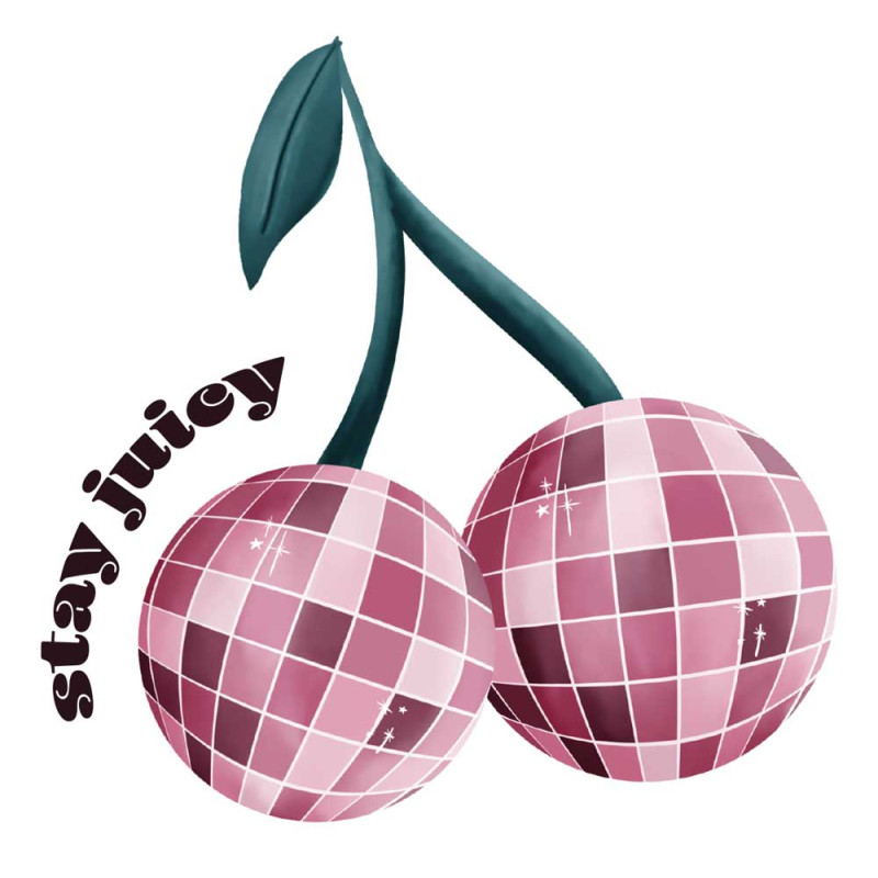 Transferts thermocollants - Mrs Mint Design - Stay Juicy Cherry
