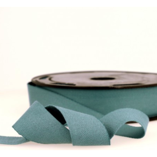 Cotton ribbon twill chevron - 20mm dark mint (st63)