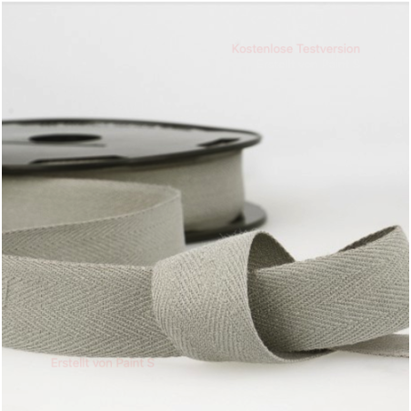 Baumwollband Twill chevron -  20mm steingrau (st31)