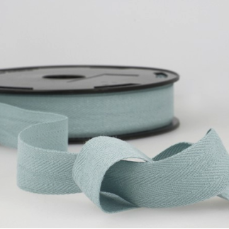 Baumwollband Twill chevron -  20mm himmelblau (st02)