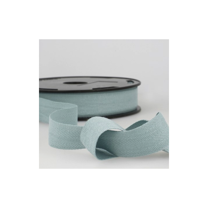 Cotton ribbon twill chevron - 20mm sky blue (st02)