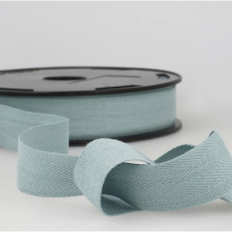 Baumwollband Twill chevron -  20mm himmelblau (st02)