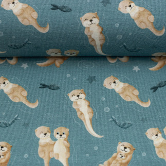 jersey - Splish Splash Blaupetrol par Mrs Mint Design