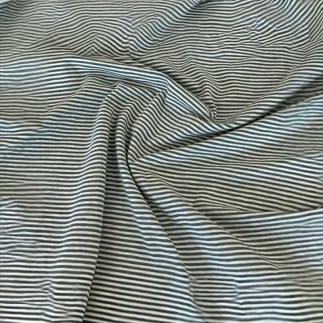 Reste - Jersey - fines rayures bleu fumé 40cm