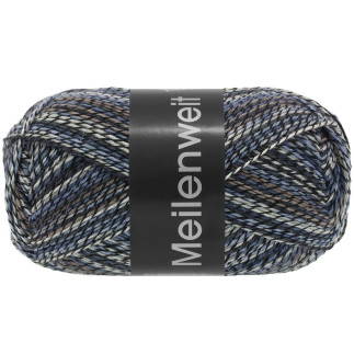Lana Grossa - Meilenweit 100 Denim Mix black (658)