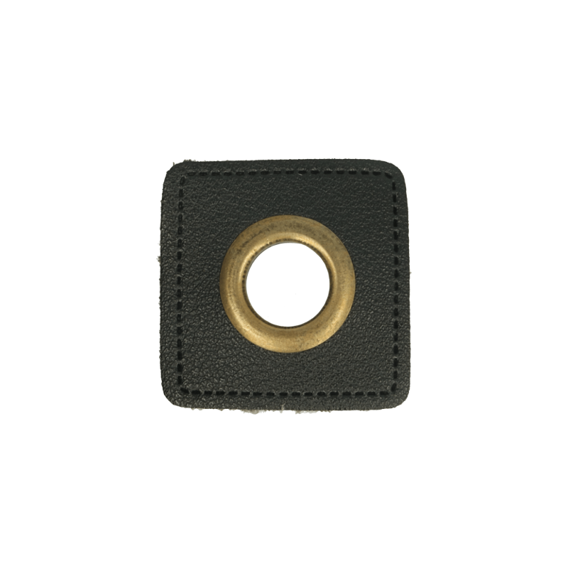 Eyelet patches black 8mm bronze