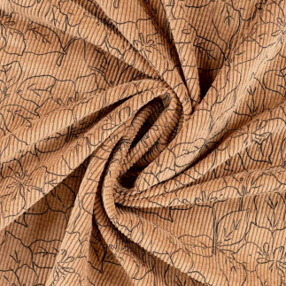Cord - Flowers ochre