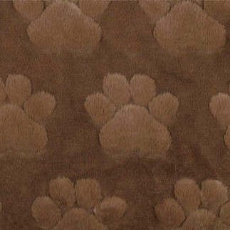 fleece Leftover - paws dark brown 49cm