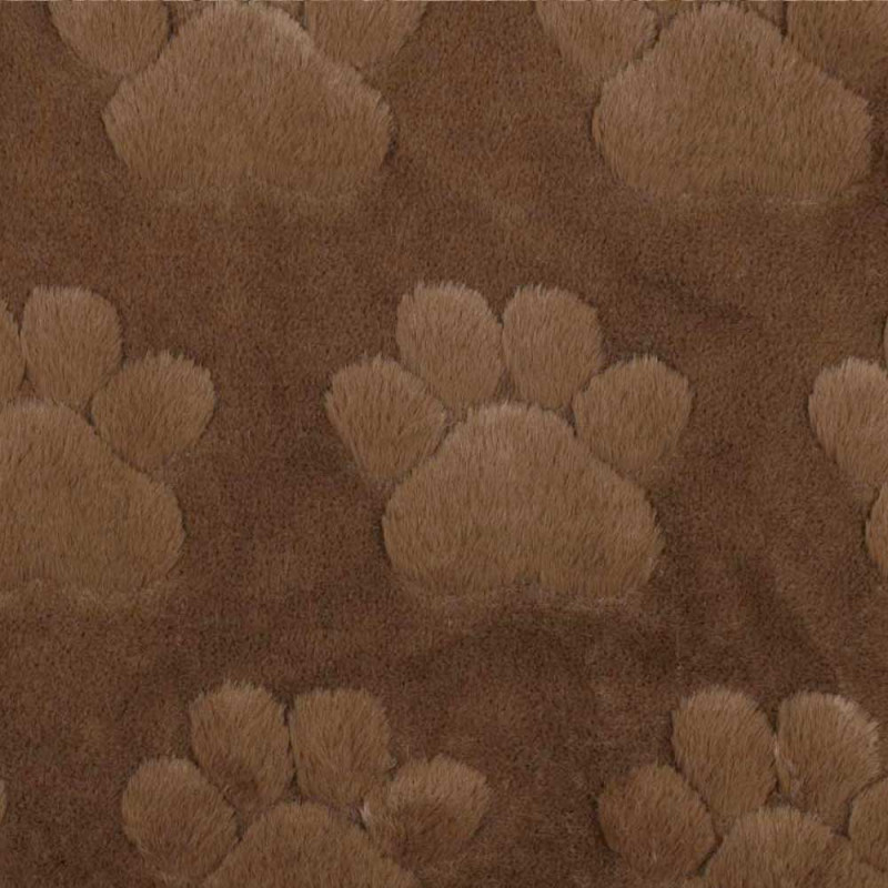 fleece - paws dark brown