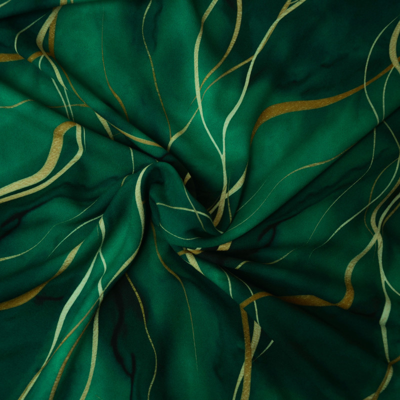 viscose - Hilco gold waves green