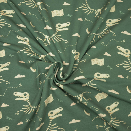 sweatshirt - Hilco Little Explorer Dino Skeleton dark green