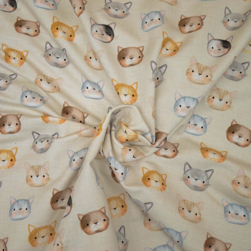 sweatshirt - Hilco Carlo cat beige