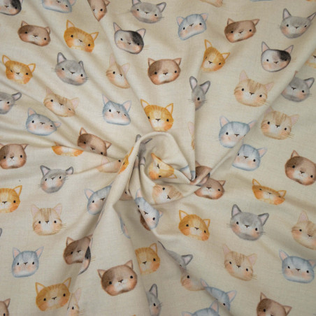 sweatshirt - Hilco Carlo cat beige