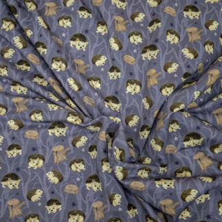 sweatshirt - Mrs Mint for Hilco Wonder Forest Hedgehog - purple