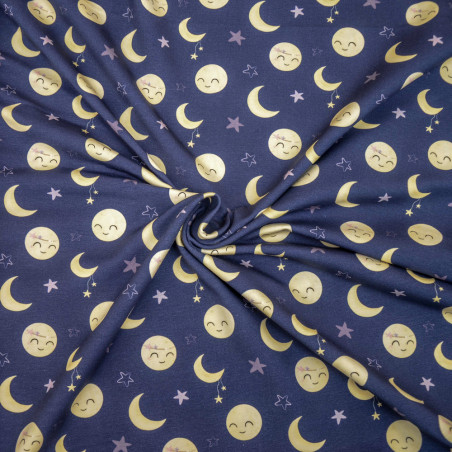 jersey - Mrs Mint pour Hilco Night Owl Moon - aubergine
