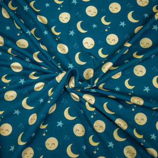 jersey - Mrs Mint pour Hilco Night Owl Moon - bleu pétrole