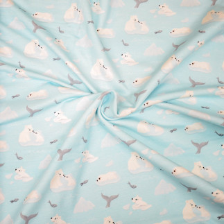 sweatshirt - Mrs Mint for Hilco Winterdreams Polar Bear - light blue