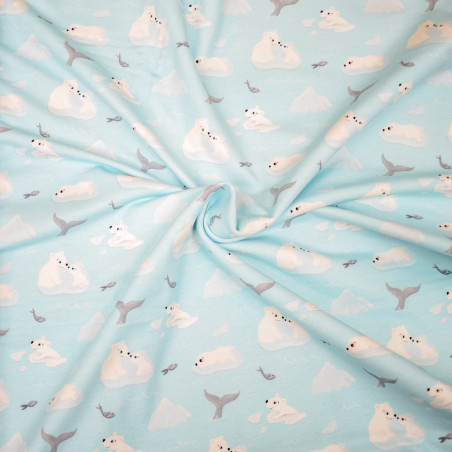 sweat - Mrs Mint pour Hilco Winterdreams Ours polaire - bleu clair