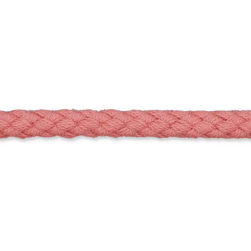 Cordon coton tissé 5 mm vieux rose foncé (uk461)