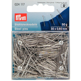 Prym brass pin fine silver