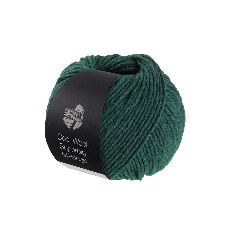 Lana Grossa - Cool Wool Superbig dark green melange (210)