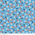 flanelle - Crânes de pirate bleus