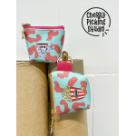 similicuir - Happy Leo par Cherry Picking menthe / corail