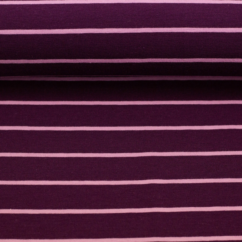 Jersey - Ringel Isa bordeaux / rosa