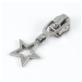 Zipper Star Outline silver 5/6mm for metallized zipper