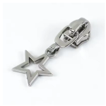 Zipper Star Outline silver 5/6mm for metallized zipper