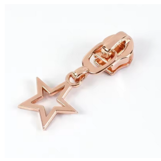 Zipper Star Outline copper 5/6mm for metallized zipper