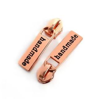 Fermeture éclair artisanale en cuivre 5/6 mm pour fermeture éclair métallisée