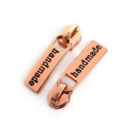 Zipper Handmade copper 5/6mm to metallized zipper