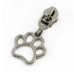 Zipper paw silver 5/6mm for metallized zipper