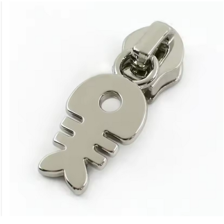 Fermeture éclair poisson argent 5/6 mm pour fermeture éclair métallisée