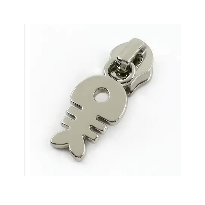 Fermeture éclair poisson argent 5/6 mm pour fermeture éclair métallisée