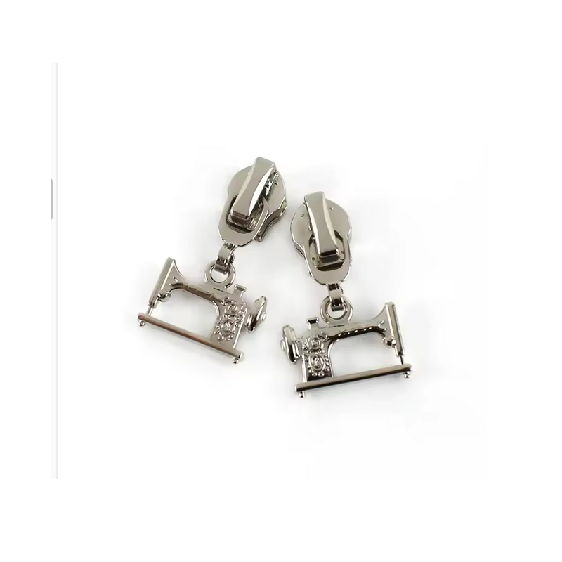 Zipper sewing machine silver 5/6mm for metallized zipper