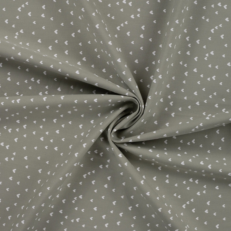 Baumwolle - Mini Hearts khaki