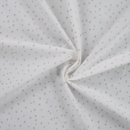 Cotton - Mini Hearts ecru
