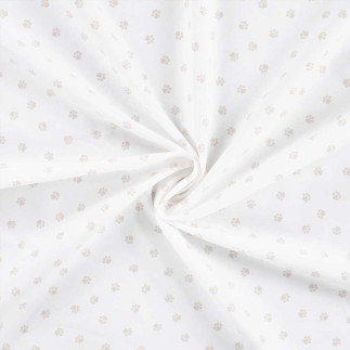 Cotton - Mini Paws ecru